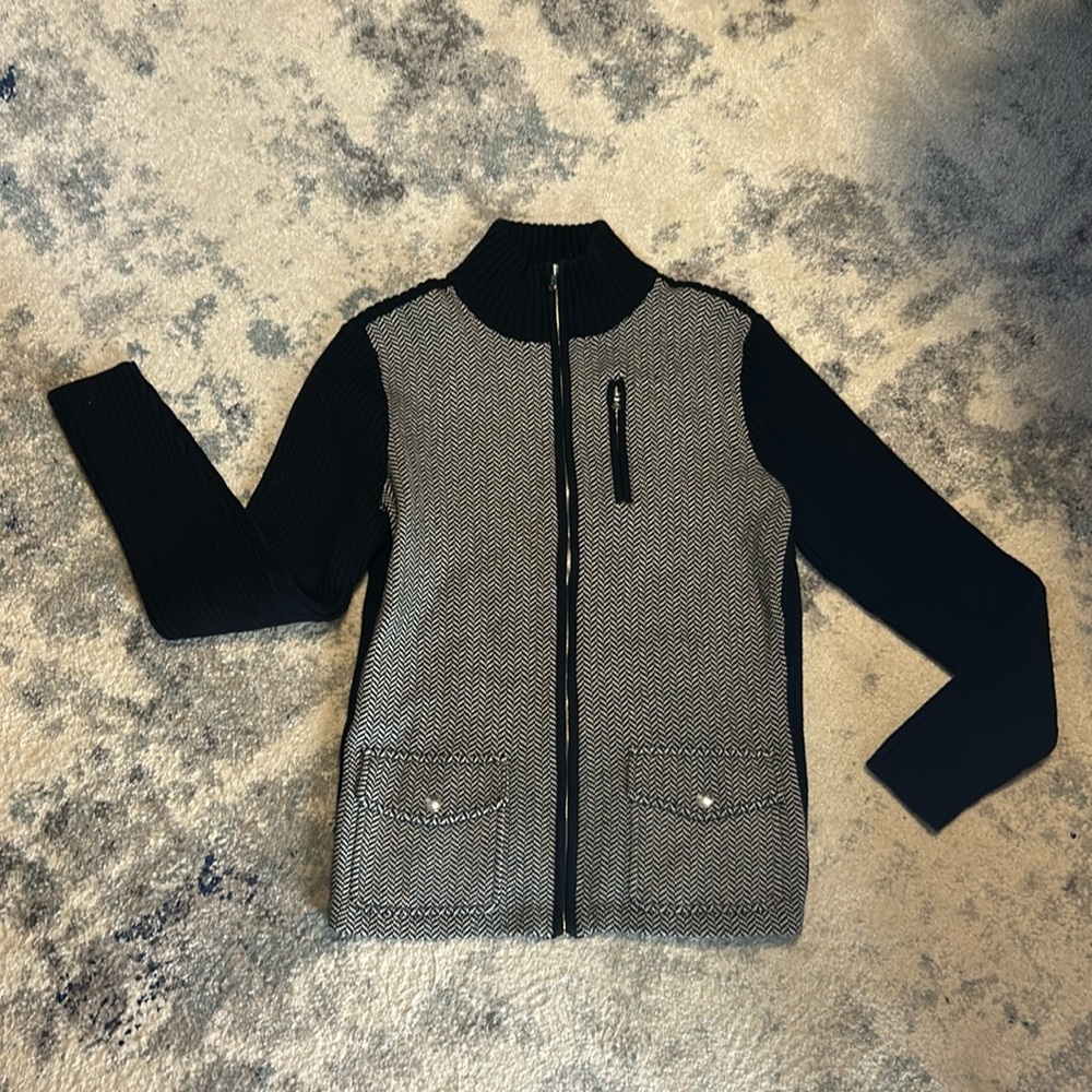 Ralph Lauren zip up jacket sweater top, size medium